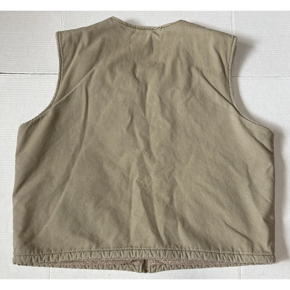 WOOLRICH - Men's‎ Canvas Sherpa Lined Hiking Vest - Size X-Large*